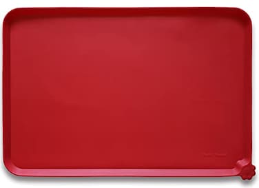 Hoki Found Silicone Pet Food Mats Non Slip Dog Cat Bowl Mats Classic Red