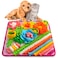 Oliumt Snuffle Mat for Dogs Sniff Mat Slow Feeding Mat for Small Pets Cats Rabbits Help Stress Relief and Training Stimulate Your Pets Foraging Skills Pink