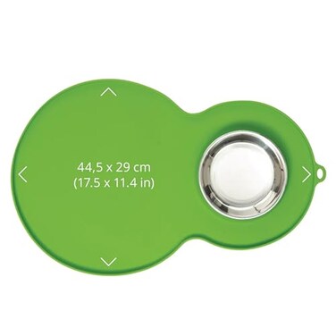 Catit Peanut Shape Cat Placemat Green 175 x 114 Medium Model 44012