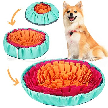 Vivifying Snuffle Mat for Dogs Interactive Sniff Mat for Slow Eating and Keep Busy Adjustable Dog Digging Toys Encourages Natural Foraging Skills and Mental Stimulation