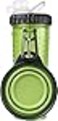 Dexas Popware for Pets Snack Duo Dual Chambered Hydration Bottle and Snack Container with Collapsible Pet Cup Green