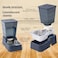Meikuler Automatic Dog Cat Water Dispenser Large Capacity 5Lfor Cats and Medium and LargeSized Dogs with Stainless Steel Bowl Black 5L