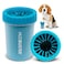 Dexas MudBuster Medium Dog Paw Cleaner Blue Fits 1525 Wide Paws Gentle Silicone Bristles for Quick Easy Cleaning