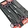 Smithking 80 inches Professional Dog Grooming Scissors Set Straight thinning Curved chunkers 4pcs in 1 Set with Comb
