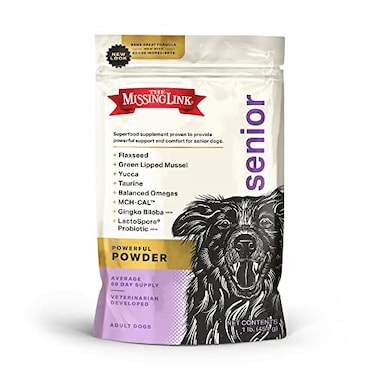 The Missing Link Senior Dog Supplement 1lb Bag Powerful Powder Supports Bones Joints Skin Coat Heart Eyes Memory Cognition