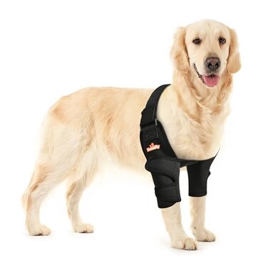 NeoAlly Dog Elbow Brace Protector Pads for Canine Elbow and Shoulder Support Elbow Hygroma Dysplasia Osteoarthritis Elbow Calluses Pressure Sores and Shoulder Dislocation L Pair
