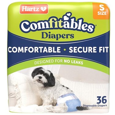 Hartz Disposable Dog Diapers Size S 36 count Comfortable Secure Fit Easy to Put On