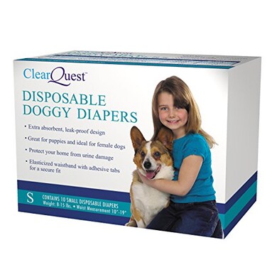 ClearQuest Disposable Doggy Diapers Super Absorbent LeakProof Pet Diapers