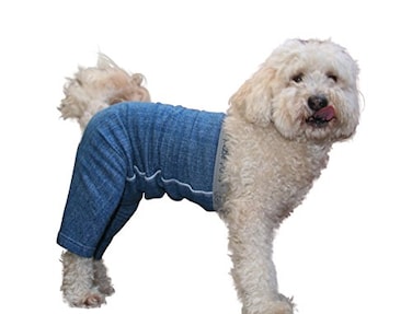 Mozzie Pants Original Dog Pants ECollar Alternative Dog Diaper Pajamas Large Blue