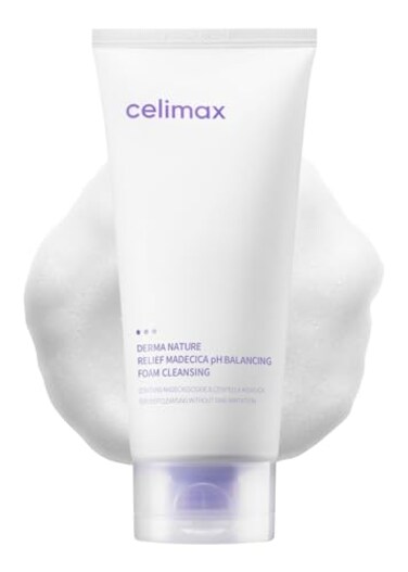 celimax Derma Nature Relief Madecica pH Balancing Foam Cleansing Foaming Face Wash Cleanser Hydrating Soothing Moisturizing 150ml