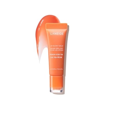 LANEIGE Lip Glowy Balm Peach Iced Tea Sheer Tinted Lip Moisturizer with Shea Butter for Hydrating Shine Soft Lips