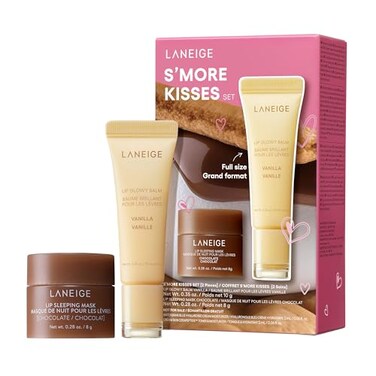 LANEIGE Smore Kisses Set Hydrating Chocolate Lip Sleeping Mask Vanilla Lip Glowy Balm