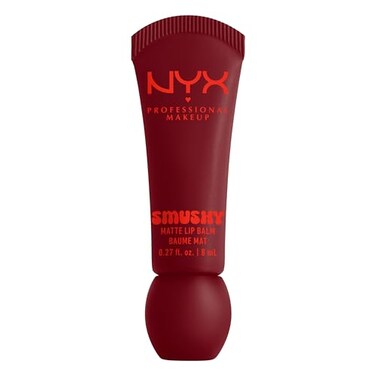 NYX PROFESSIONAL MAKEUP Smushy Matte Lip Balm Tinted Lip Moisturizer with Soft Matte Finish Swipe 2 Smooth Cherry Cola Brown