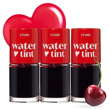 ETUDE Dear Darling Water Tint Cherry Ade 3 SET 9g3 Vivid Color Lip Stain with Moisturizing Weightless Nonsticky Finish Lip Stain Smudgeproof Lightweight Korean Makeup Perfect for Gift