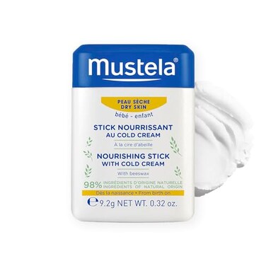 Mustela Baby Nourishing Stick Lip Face Moisturizer for Dry Skin with Natural Avocado Cold Cream Beeswax 032 oz