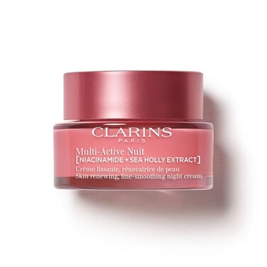 Clarins MultiActive Renewing Night Moisturizer with Niacinamide Smooth Fine Lines Visibly Tighten Pores Even Tone and Texture Boost Glow Strengthen Moisture Barrier Skin