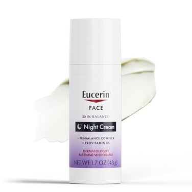 Eucerin Skin Balance Night Cream Sensitive Skin Face Moisturizer Enriched with TriBalance Complex 17 Oz Bottle