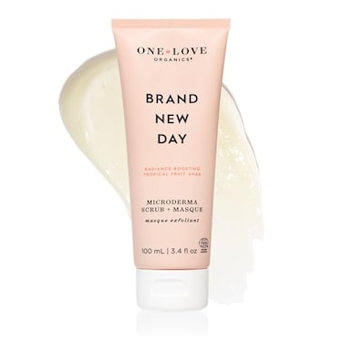One Love Organics Microderma Scrub Masque Exfoliating Face Scrub and Clay Mask for Smooth Radiant Skin Cruelty Free 100 ml