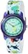 Timex Boys TW7C77300 Time Machines WhiteDinosaurs Elastic Fabric Strap Watch