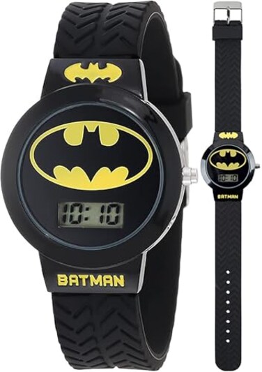 Accutime Batman Kids BAT5041 Batman Watch with Black Rubber Band