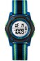 Timex Kids TW7C26000 Time Machines Digital 35mm BlueBlackGreen DoubleLayered Nylon Strap Watch
