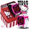 Accutime Hello Kitty Kids LED Watch Bright Digital Display with Fun Printed Silicone Strap and Adjustable Fit for Wrists 55 to 8 Adorable and Durable Design