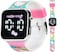 Accutime Hello Kitty Kids Touchscreen LED Watch with Sanrio Character Artwork and Town Scene Strap Digital Display Durable Silicone Band Ages 6 Fits Wrists 558