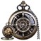 Alwesam Rudder Design Mechanical Pocket Watch Hand Wind Roman Numerals Men Steampunk with Chain Box