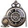 Alwesam Rudder Design Mechanical Pocket Watch Hand Wind Roman Numerals Men Steampunk with Chain Box