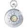 OGLE Waterproof Chain Black Silver Roman Fob Self Winding Automatic Skeleton Mechanical Pocket Watch