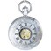 OGLE Waterproof Chain Black Silver Roman Fob Self Winding Automatic Skeleton Mechanical Pocket Watch