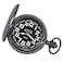 Gotham Mens Gunmetal Railroad Polished Finish Covered Quartz Pocket Watch GWC15044BBK