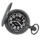 Gotham Mens Gunmetal Railroad Polished Finish Covered Quartz Pocket Watch GWC15044BBK