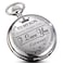 GORBEN Silver Pocket Watches to My Son Forever from a Mom Dad Engraved Quartz Fob Watches Gift Son Watch 012 Years Old