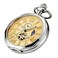 Whodoit Classic Gold Capless Mens Mechanical Pocket Watch Smooth Capless Moon Phase Roman Numeral Pointer Mechanical Pocket Watches for Men