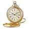 Whodoit Smooth Double Open Cover Mechanical Pocket Watch Unisex Roman Dial Stainless Steel Chain Box