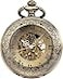 SIBOSUN Pocket Watch Mechanical Skeleton Antique Men Bronze Roman Numerals Hand Wind