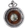 VIGOROSO Mens HandWind Mechanical Pocket Watch Vintage Steampunk Wood Grain Hollow Design with Chain and Box