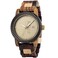 BOBO BIRD Mens Wooden Watch Analog Quartz with Week Display Lightweight Handmade Wood Wrist Watch for Men Glod