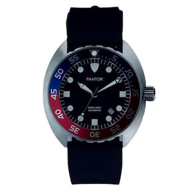 Pantor Dive Watch 200m Automatic Watches for Men with Rubber StrapNautilus Red Diver Watches