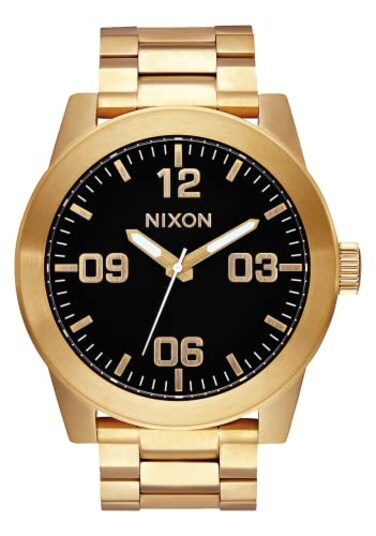 NIXON Womens A34651000 Corporal Analog Display Japanese Quartz Gold Watch