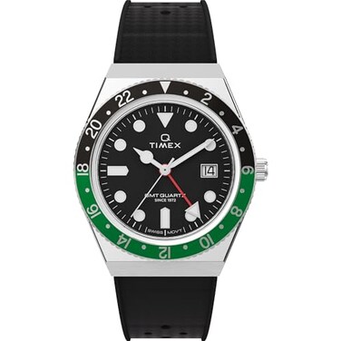 Timex Mens Diver Inspired 38mm Watch Black Strap Black Dial Stainless Steel Case
