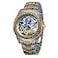 FORSINING Mens Skeleton Engraving Watch Automatic Watch for Men Moon Phase Self Winding Wrist Watch Gold and Silver