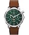 Timex Mens Marlin Moon Phase 40mm Watch Brown Strap Green Dial Stainless Steel Case