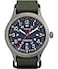 Timex Mens Expedition Scout 40mm Watch Green Strap Blue Dial Titanium Case