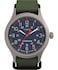 Timex Mens Expedition Scout 40mm Watch Green Strap Blue Dial Titanium Case