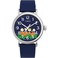 Timex x Peanuts Mens Standard Pumpkin Patch 40mm Watch Blue Strap Blue Dial SilverTone Case