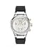 Salvatore Ferragamo Ferragamo F80 Chrono Collection Luxury Mens Watch Timepieces with a Black Strap Featuring a Stainless Steel Case and a Silver Dial