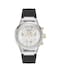 Salvatore Ferragamo Ferragamo F80 Chrono Collection Luxury Mens Watch Timepieces with a Black Strap Featuring a Stainless Steel Case and a Silver Dial