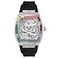 Philipp Plein The keleton Collection Luxury Mens Watch Timepieces with a Black Strap Featuring a Stainless Steel Case and a Silver Dial